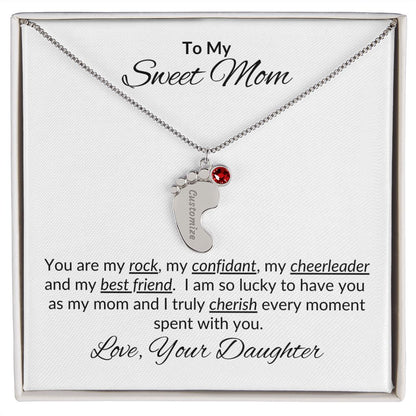 Mother's Day Gift | To My Sweet Mom | Personalized Necklace | Gifts That I Love