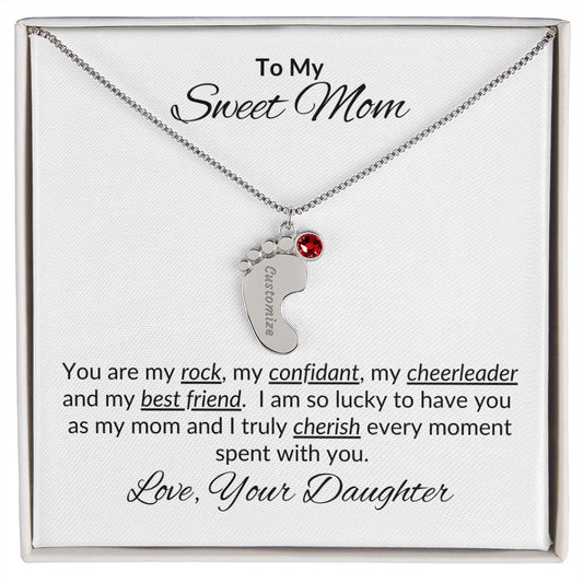 Mother's Day Gift | To My Sweet Mom | Personalized Necklace | Gifts That I Love