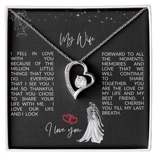 TO MY WIFE | ANNIVERSARY GIFT | LOVE HEART NECKLACE