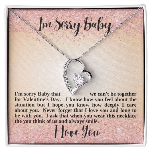 I'm Sorry Baby Necklace, Wife Necklace, Girlfriend Necklace, Valentine's Day Gift