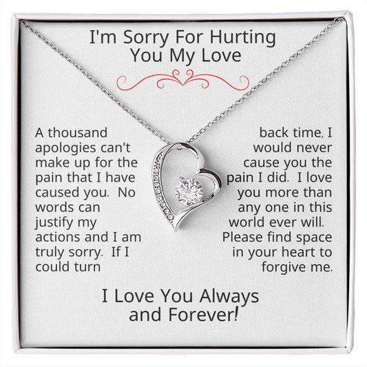 I'm Sorry For Hurting You My Love | Forgiveness Necklace | Apology Jewelry