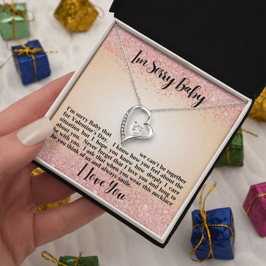 I'm Sorry Baby Necklace, Wife Necklace, Girlfriend Necklace, Valentine's Day Gift
