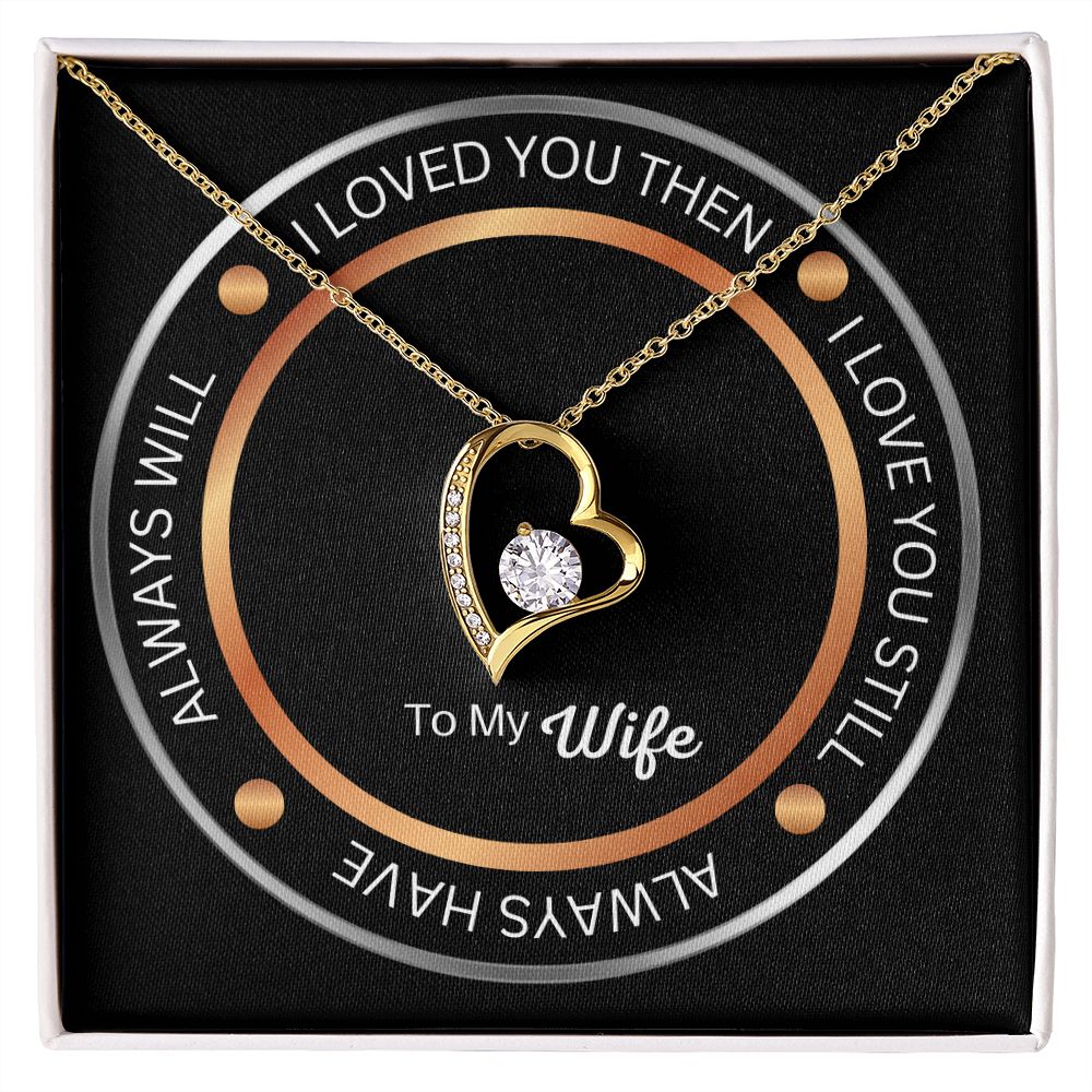 I Love You To My Wife | I Love You Then Heart Necklace | Gifts That I Love | Message Necklace